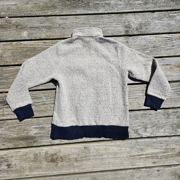 Patagonia Woolyester Pullover in Oatmeal & Navy - size xs - Picture 10 of 11